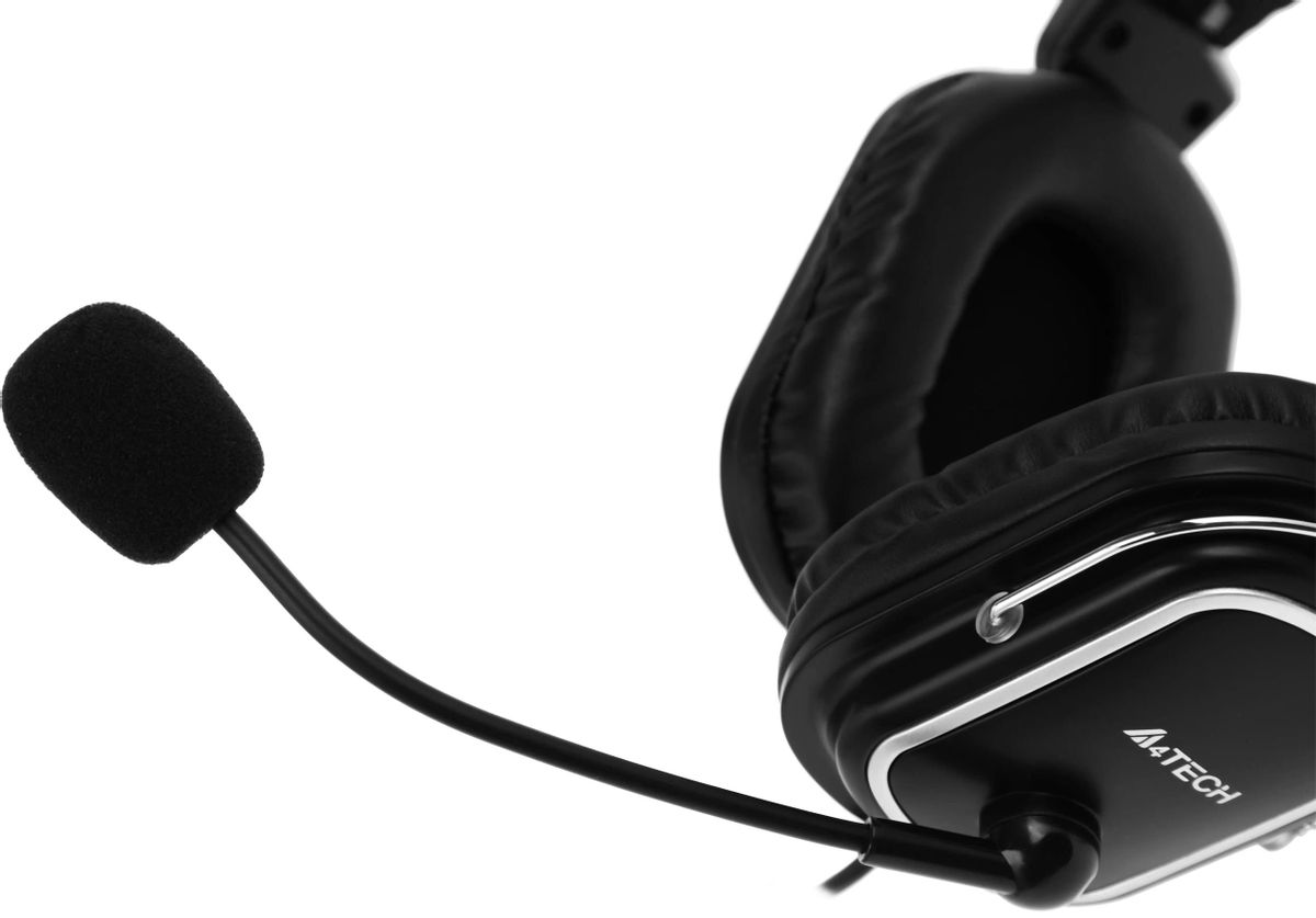 Наушники с микрофоном A4Tech HU-50 черный 2м накладные USB оголовье <HU-50>