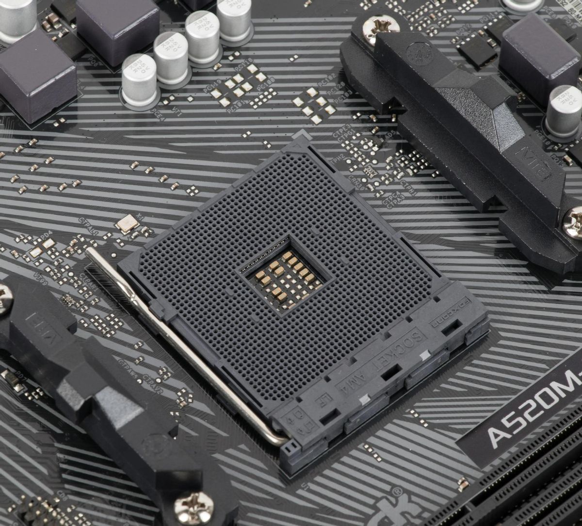 М/плата ASRock A520M-HDV Socket AM4 PCI-E/HDMI/D-SUB/DVI/2DDR4 mATX