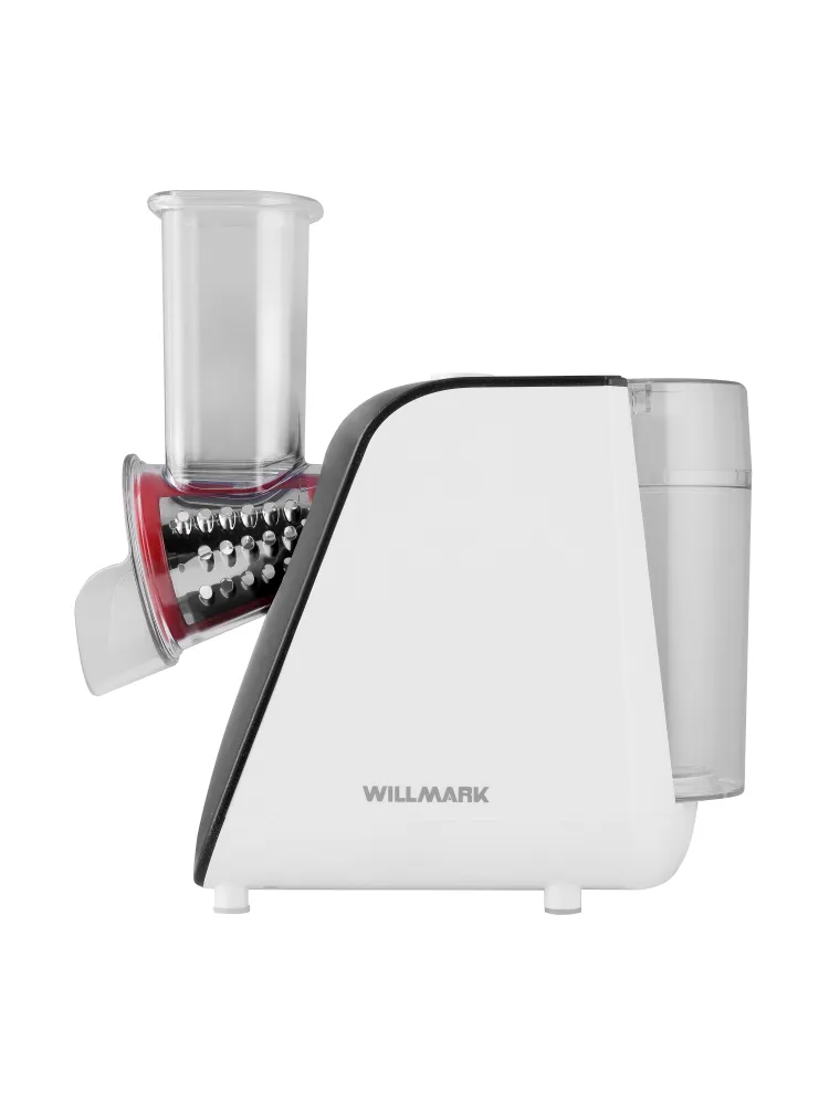 Овощерезка WILLMARK WSM-7830, 200 Вт, DC мотор, 5 насадок + отсек для хранения
